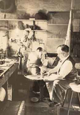 F. Drury (Silversmiths) Ltd., Howard Teanby in the spinning shop
