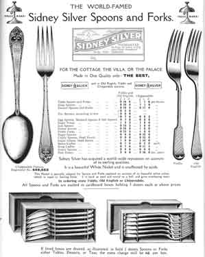 James Deakin and Sons Ltd., Sidney Works, Sidney Street and Matilda Street - world famous Sidney Silver Spoons and Forks, c. 1920