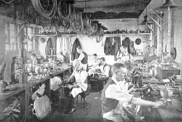 James Deakin and Sons Ltd., manufacturing silversmiths and manufacturers of silver and electroplated goods, spoons, forks, etc, Sidney Works, Sidney Street and Matilda Street, c. 1920