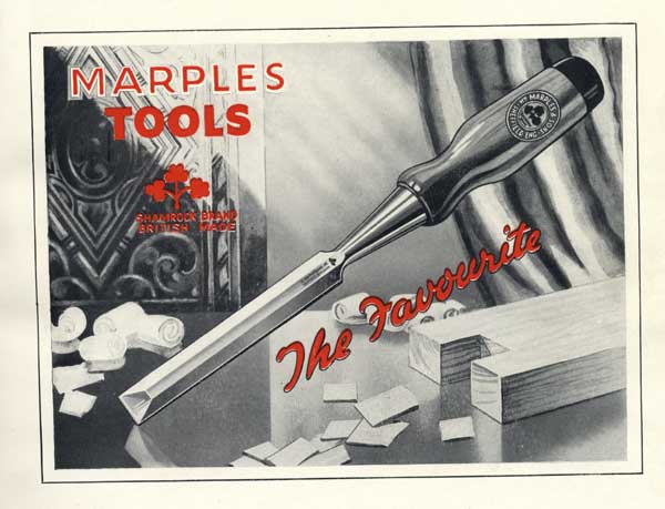 William Marples and Sons Ltd., Tool Makers, Hibernia Works, Westfield Terrace, Sheffield - catalogue and price list of Shamrock brand tools