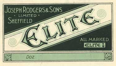 Joseph Rodgers and Sons Ltd., cutlery manufacturers, No. 6 Norfolk Street - extract from catalogue