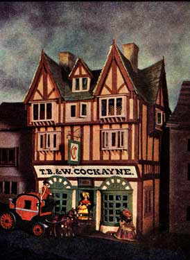 Artists impression of the building in which the founders of Cockaynes started business in 1829, No. 1 Angel Street