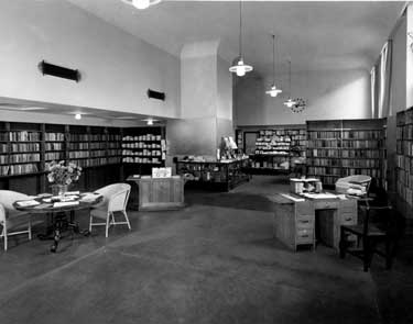 T. B. and W. Cockayne, department store, Nos. 1 - 13 Angel Street - library in the newly built store