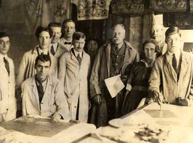 Painted Fabrics - Earl Haig with some employees