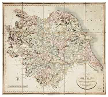 A new map of Yorkshire, divided into its ridings and wapentakes, exhibiting its roads, rivers, parks, etc. John Cary