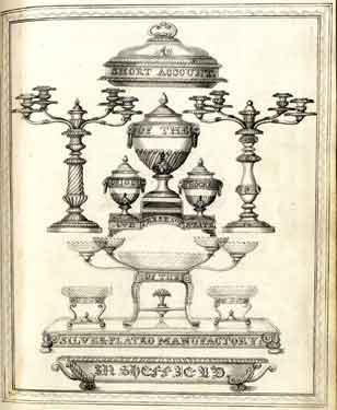 IIlustration from 'A short account of the founders of the silver and plated establishments in Sheffield', R. M. Hirst, 1820-1832