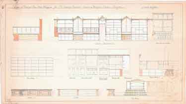Proposed new shop fittings for George Sharman and Co., grocers, provisions and wine merchants, Glossop Road