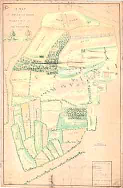 A map of the Demesn [sic] Grounds at Norton [Norton Hall], the seat of Samuel Shore