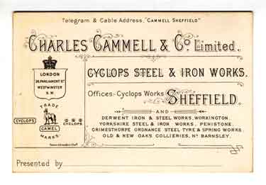 Charles Cammell and Co. Ltd, Cyclops Steel and Iron Works, Savile Street, Attercliffe, c. 1890