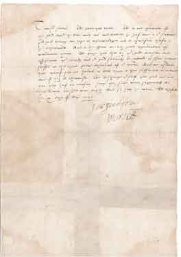 Mary Queen of Scots, signed letter the Laird of Barnbarrock