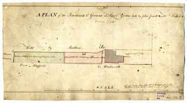 A plan of the tenements and ground at Shire Green [Shiregreen] held by John Jowitt and Wm. Walker