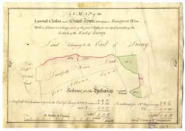 A map of the Lownd Closes [Lound] near Chapel Town [Chapeltown] belonging to Saintforth Wroe, [1769] - 1783