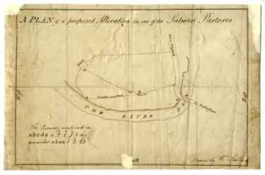 A plan of a proposed alteration in one of the Salmon Pastures, 18th cent