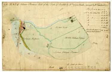 A map of Salmon Pastures held of the Duke of Norfolk by Wm. and Geo. Binks