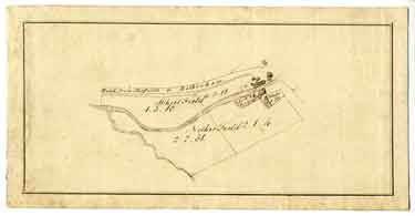 Sketch plan of Royd's Mill and fields, Attercliffe Road, 18th cent