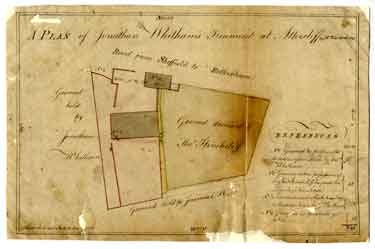 A Plan of Jonathan Whitham's tenement at Attercliff [Attercliffe]