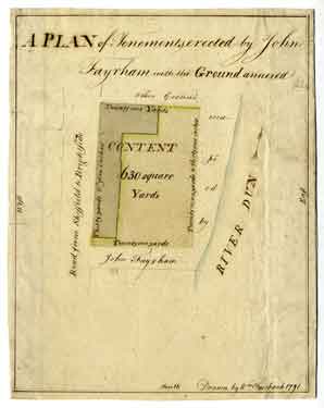 Plan of tenements erected by John Fayrham with the ground annexed