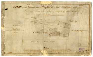 A Plan of a house and ground near Brightside New Workhouse taken upon Building terms of the Duke of Norfolk by Robt. [Robert] Lowther