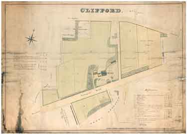 Plan showing Clifford House, [Psalter Lane] and surrounding land