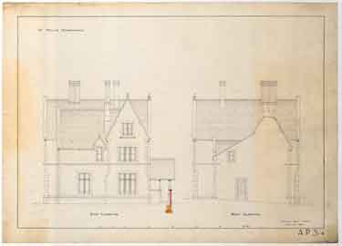 St. Paul's Parsonage, Brook Hill - east and west elevations