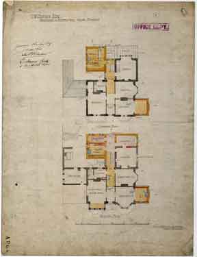 T. W. Sorby, esquire - additions to Storthfield House, 237 Graham Road, Ranmoor - ground floor and chamber plan