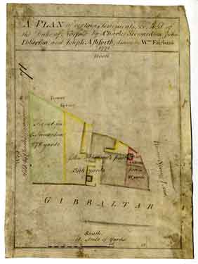 Plan of certain tenements, etc. held of the Duke of Norfolk by Charles Stewardson, John Ibberson and Joseph Ashworth