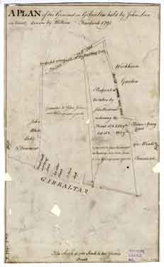 Plan of the ground in Gibraltar [Gibraltar Street] held by John Love on trust