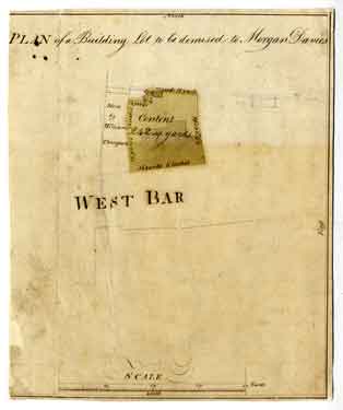 Plan of a building lot [in West Bar] to be demised to Morgan Davies, [post 1787]