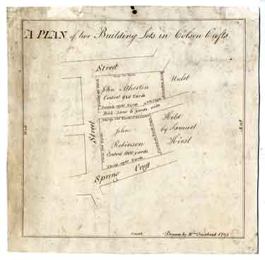 Plan of two building lots in Colson Crofts