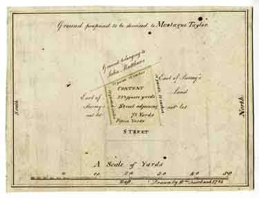 Ground proposed to be demised to Montague Taylor in Shaw Tongue [a triangular field, now the site of Snow Lane]