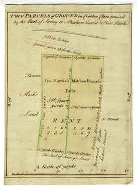 Two parcels of ground and Crabtree Close demised by the Earl of Surrey to Matthew Barrat and Francis Hawke, [c. 1778 - 1788]