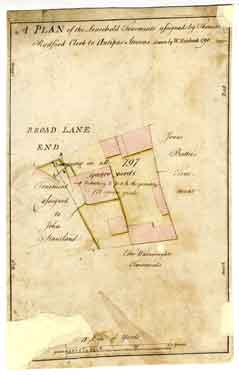 A plan of the leasehold tenements assigned by Thomas Radford Clerk to Antipas Stevens