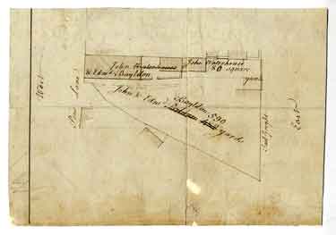 Plan of property between Pond Lane and the Tail Goight, [pre 1780]