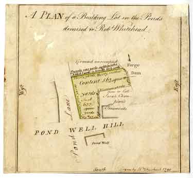 A plan of a building lot in the Ponds demised to Robert Whitehead