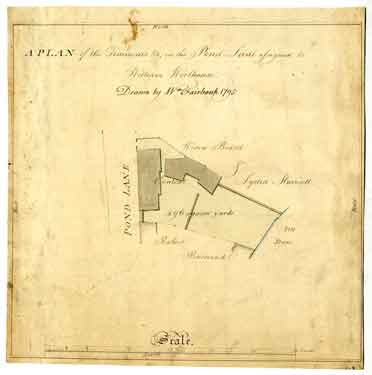 A plan of the tenements etc, in the Pond Lane assigned to William Woolhouse