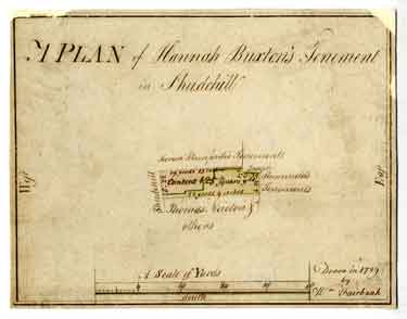 A plan of Hannah Buxton's Tenement in Shudehill [Shude Hill]