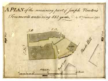 A plan of the remaining part of Joseph Newton's tenements containing 532 yards