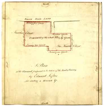A plan of the ground proposed to be taken of the Earl of Surrey by Edward Loftus for erecting a house, etc.