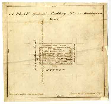 A plan of several building lots in Rockingham Street