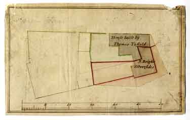 [Property belonging to Thomas Tofield and J. Bright Silversides on the corner of Button Lane and Carver Street, [1774 - 1786]