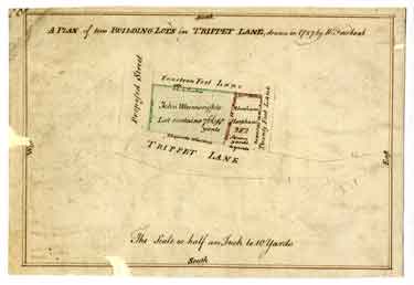 A plan of two building lots in Trippet Lane