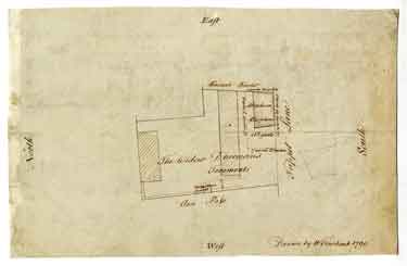 Plan of the widow Dearman's tenements in Trippet Lane