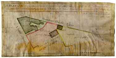 A plan of the Tenements and Ground formerly held of the Duke of Norfolk by William Pearson, but now subdivided and held severally by him, by William Blonk and Robert Buxton