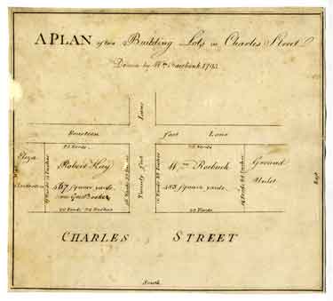 A Plan of two building lots in Charles Street
