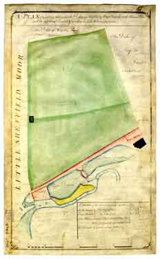 A plan of two Closes held under the Duke of Norfolk by Benjamin Roebuck, with Silvester Wheel [Sylvester Wheel] and the adjoining Damms (sic) and Gardens in John Wilson's possession, [c. 1760-1770]