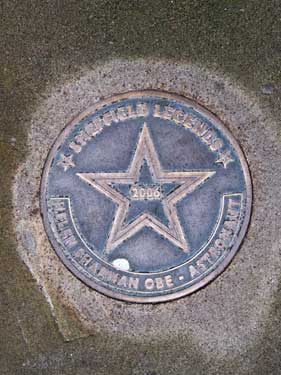 Sheffield Legends plaque - Helen Sharman, OBE, astronaut (installed 2006)