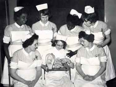Nurses in training, City General Hospital / Fir Vale Infirmary (latterly Northern General Hospital), Fir Vale, c. 1960s 