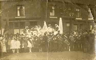 Possibly a Hospital Sunday parade at Myrtle Road, Heeley