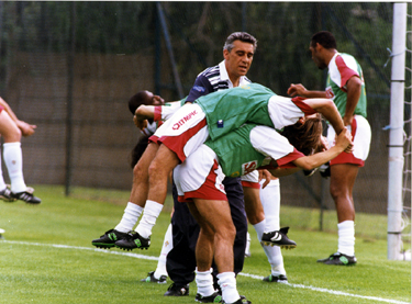 Portugal football team training during the European Football Championships (Euro 96)