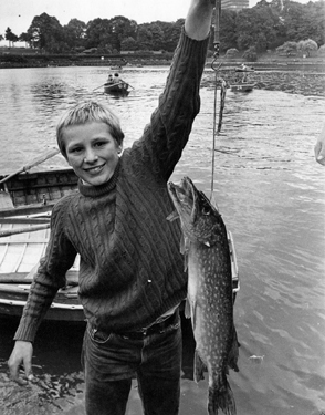 A Pike caught in the boating lake, Crookes Valley Park  